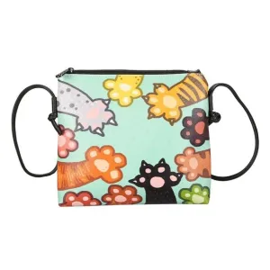Cat Paw Print Mini Leather Handbag Purse