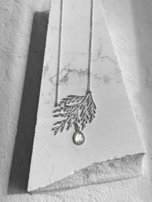 Cedar and Mother of Pearl Necklace