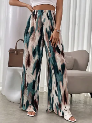 Cherry Vibes: Pantalón Ancho Casual Tie-Dye para Mujer