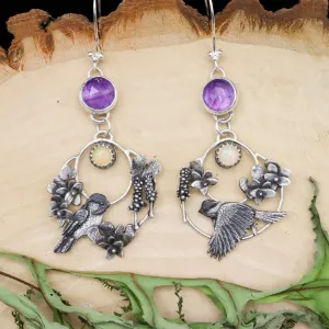 Chickadee Hoop Earrings