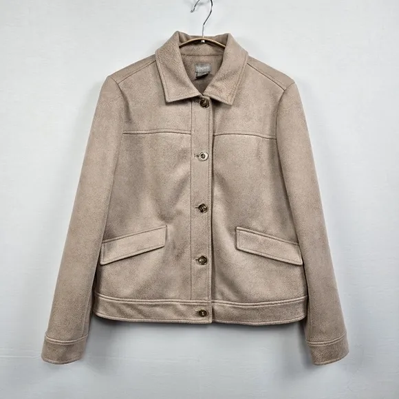 Chico's Faux Suede Jacket Chico's Size 1 - US Size 8/10 Medium
