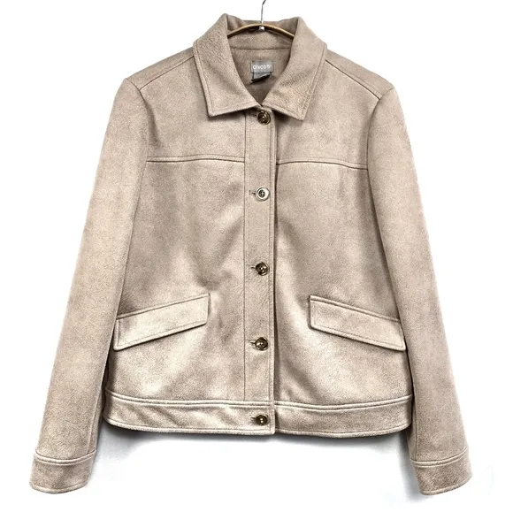 Chico's Faux Suede Jacket Chico's Size 1 - US Size 8/10 Medium