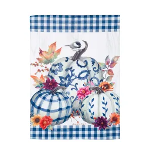 Chinoiserie Pumpkins House Suede Flag,13s9887