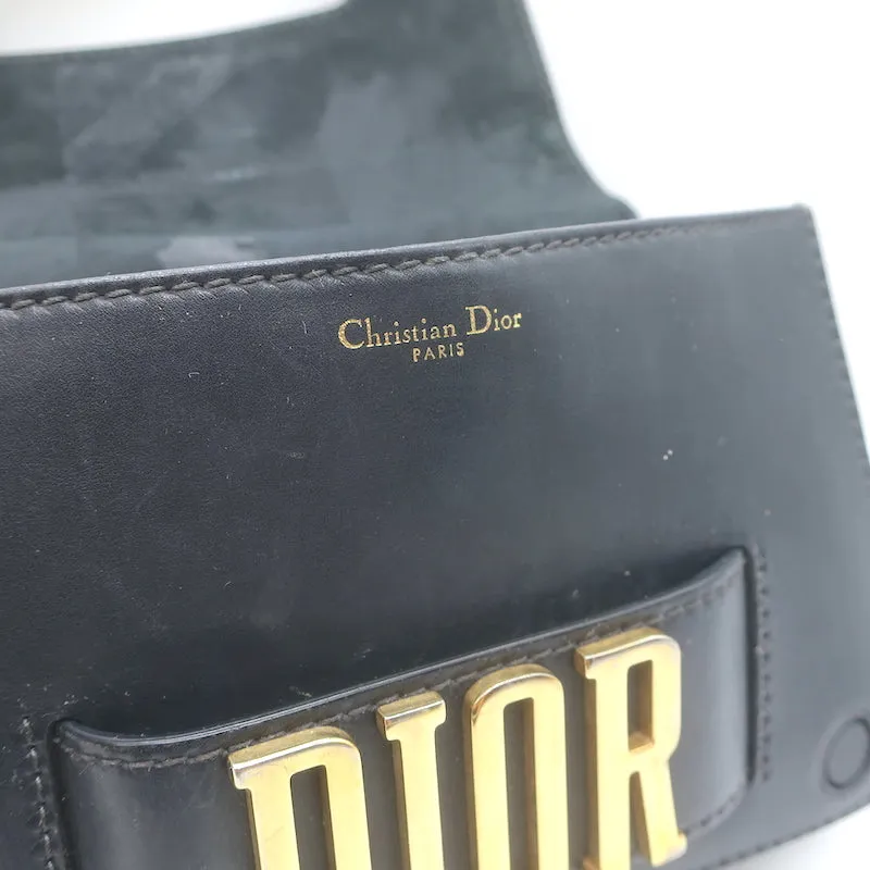 Christian Dior Dio(r)evolution Flap Bag Black Leather Crossbody