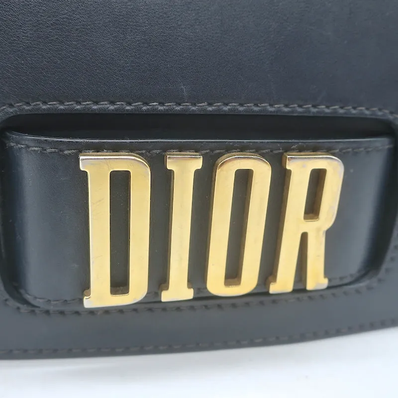 Christian Dior Dio(r)evolution Flap Bag Black Leather Crossbody
