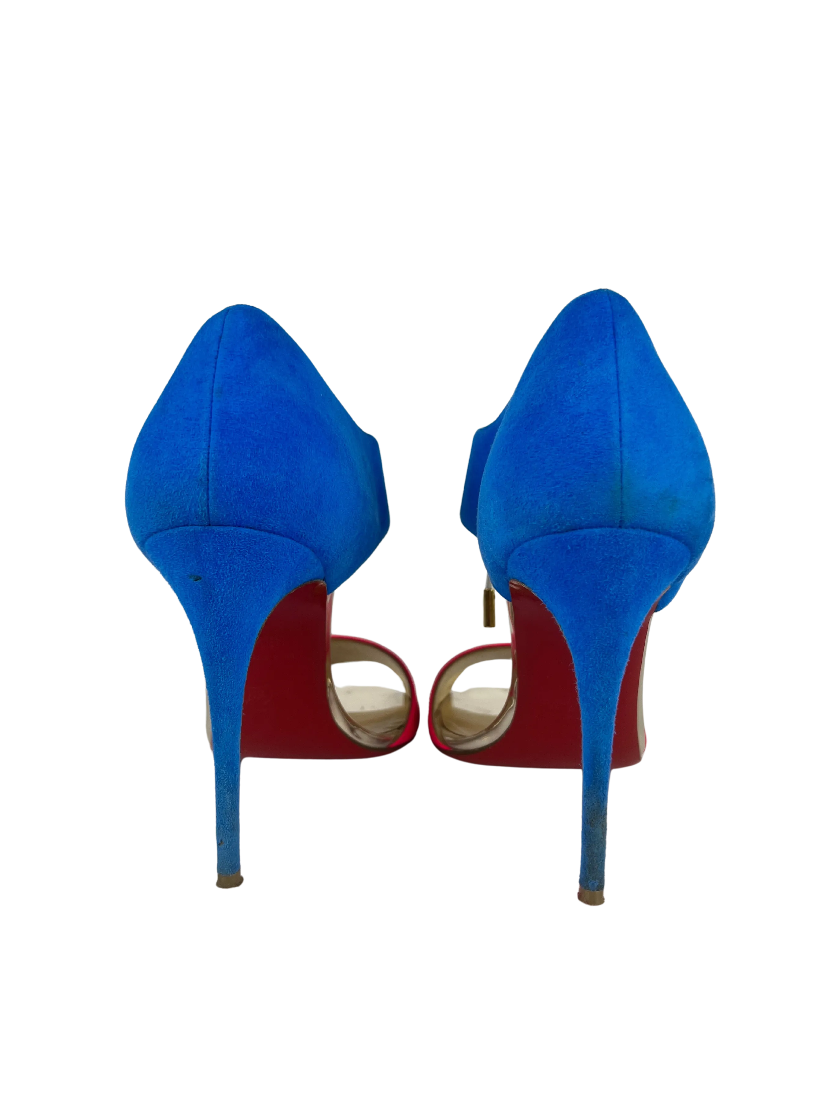 Christian Louboutin Mayerling Heels 100 Fluo Mat and Suede in Version Fushia, Size 36.5 EU/6 US