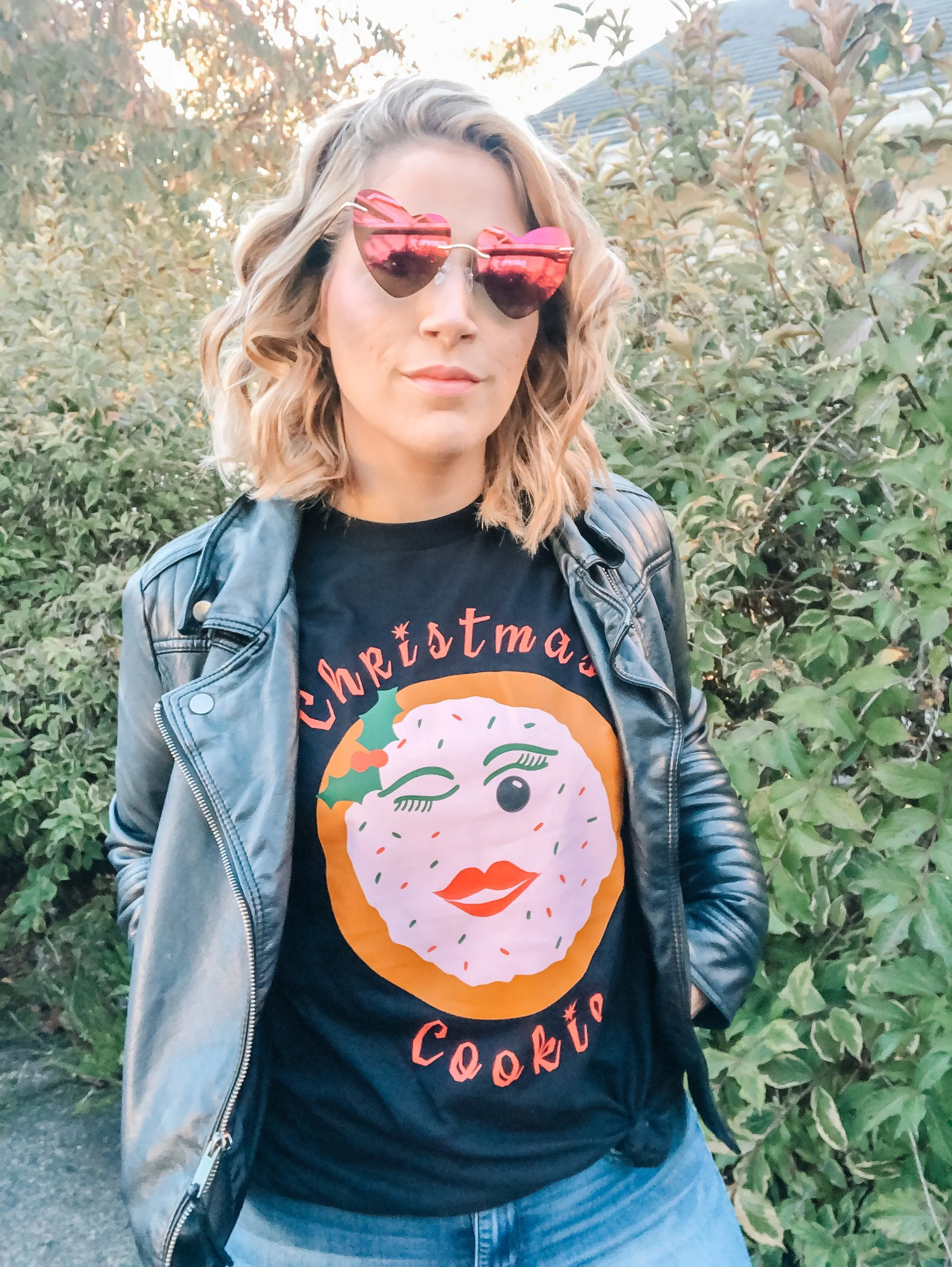 Christmas Cookie tee - Black
