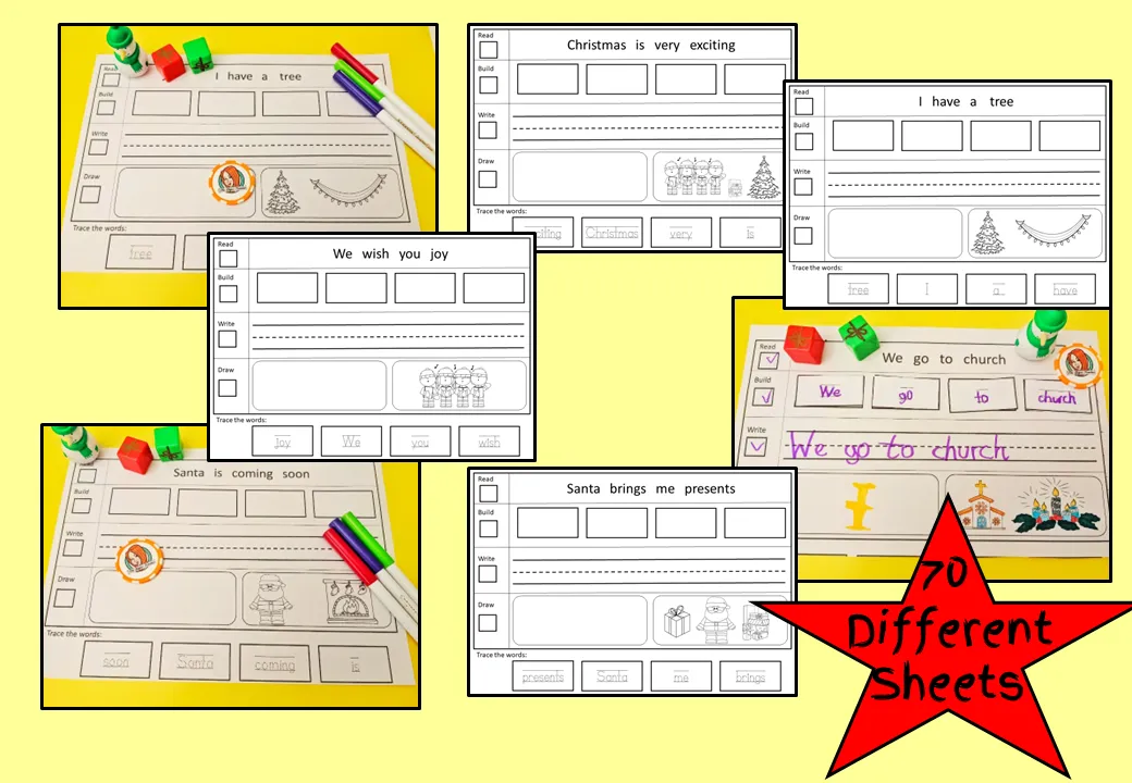 Christmas Simple Sentence Building