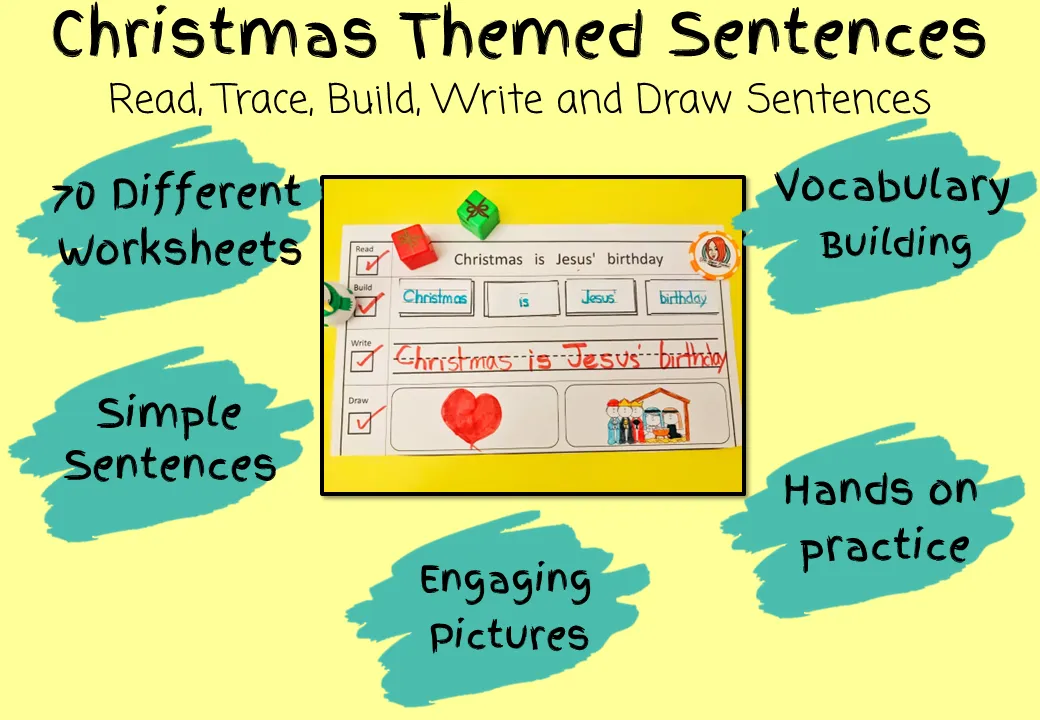 Christmas Simple Sentence Building