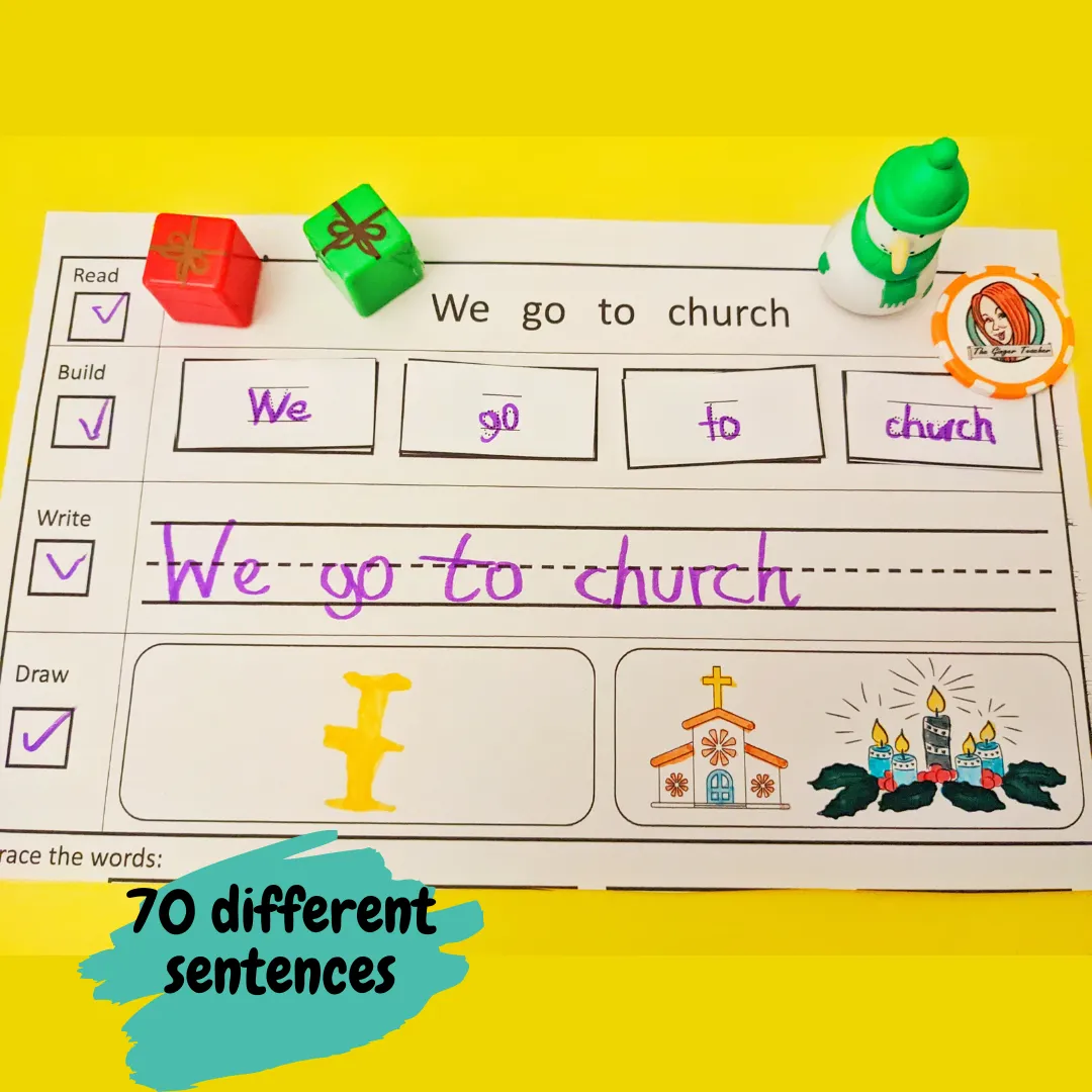 Christmas Simple Sentence Building