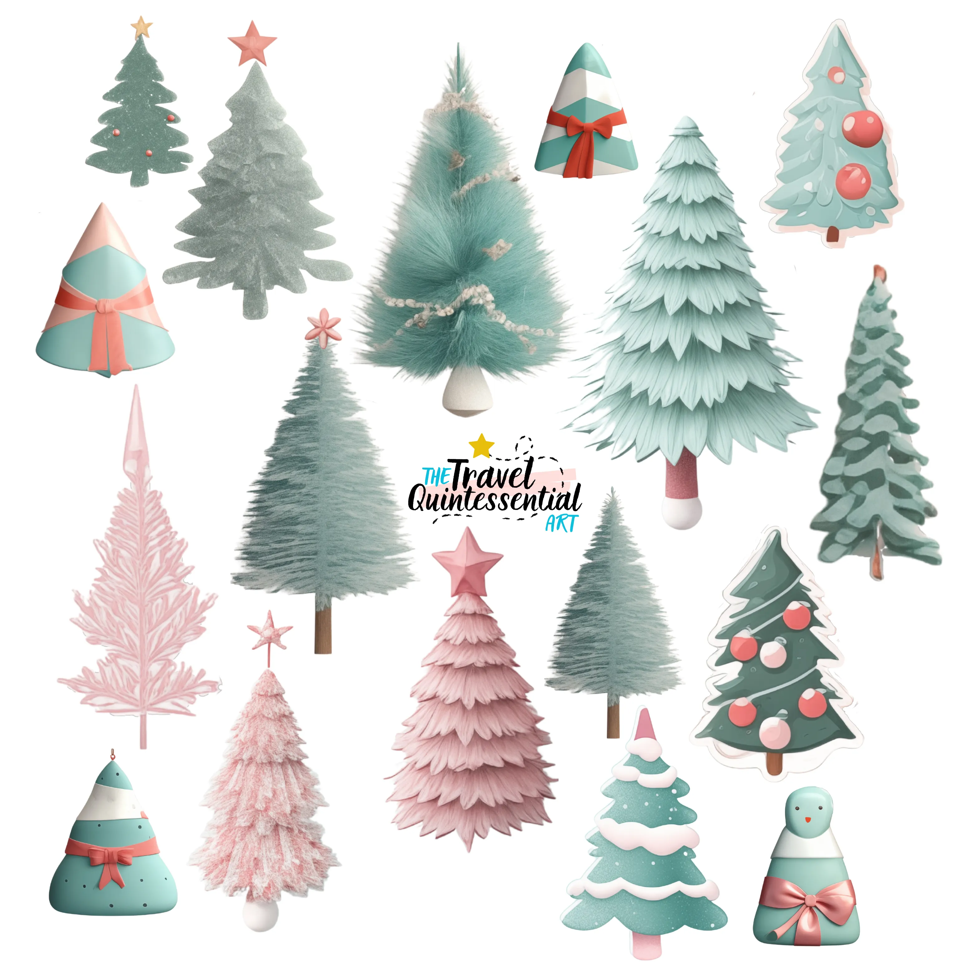 Christmas Trees Clip Art SETXMAS003