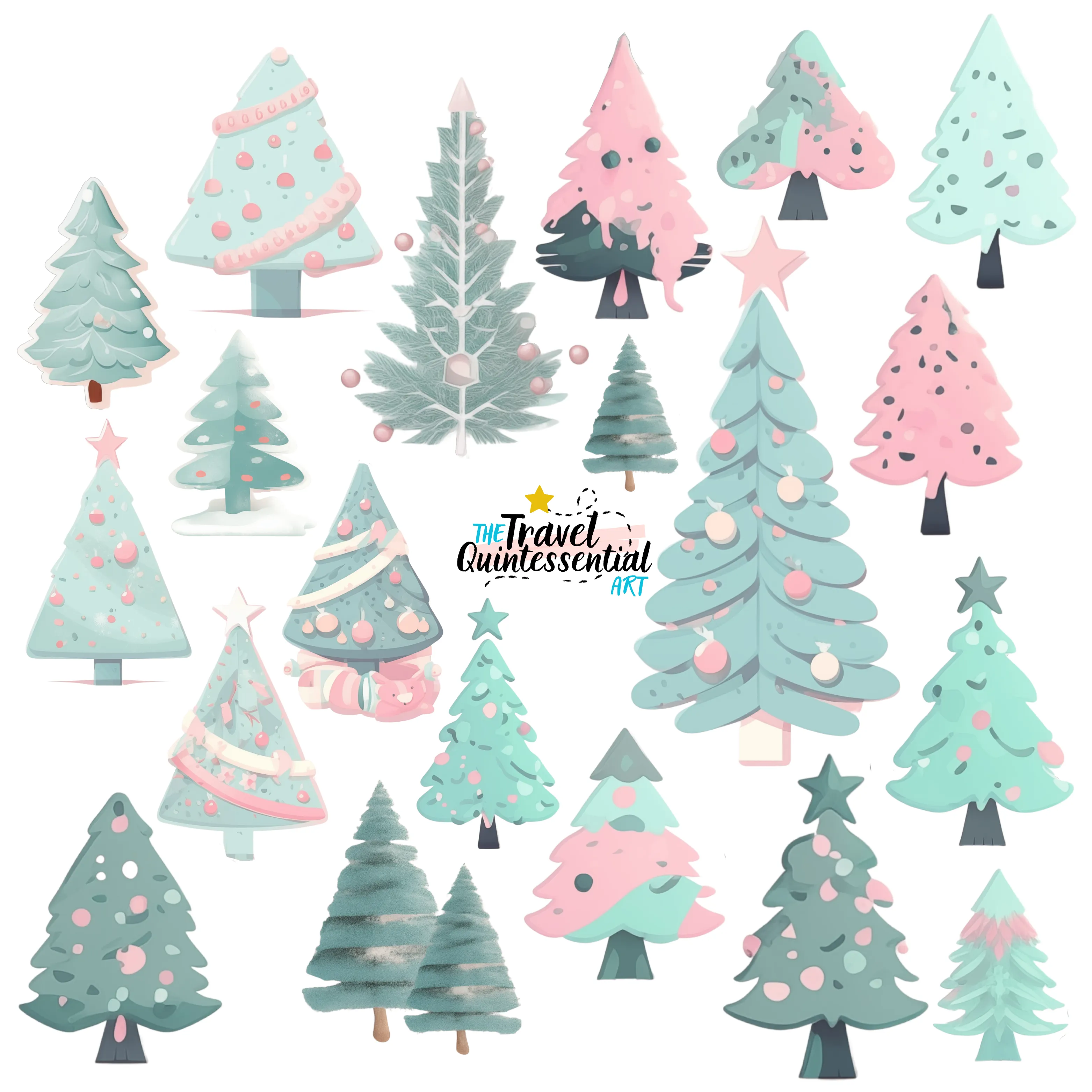 Christmas Trees Clip Art SETXMAS003