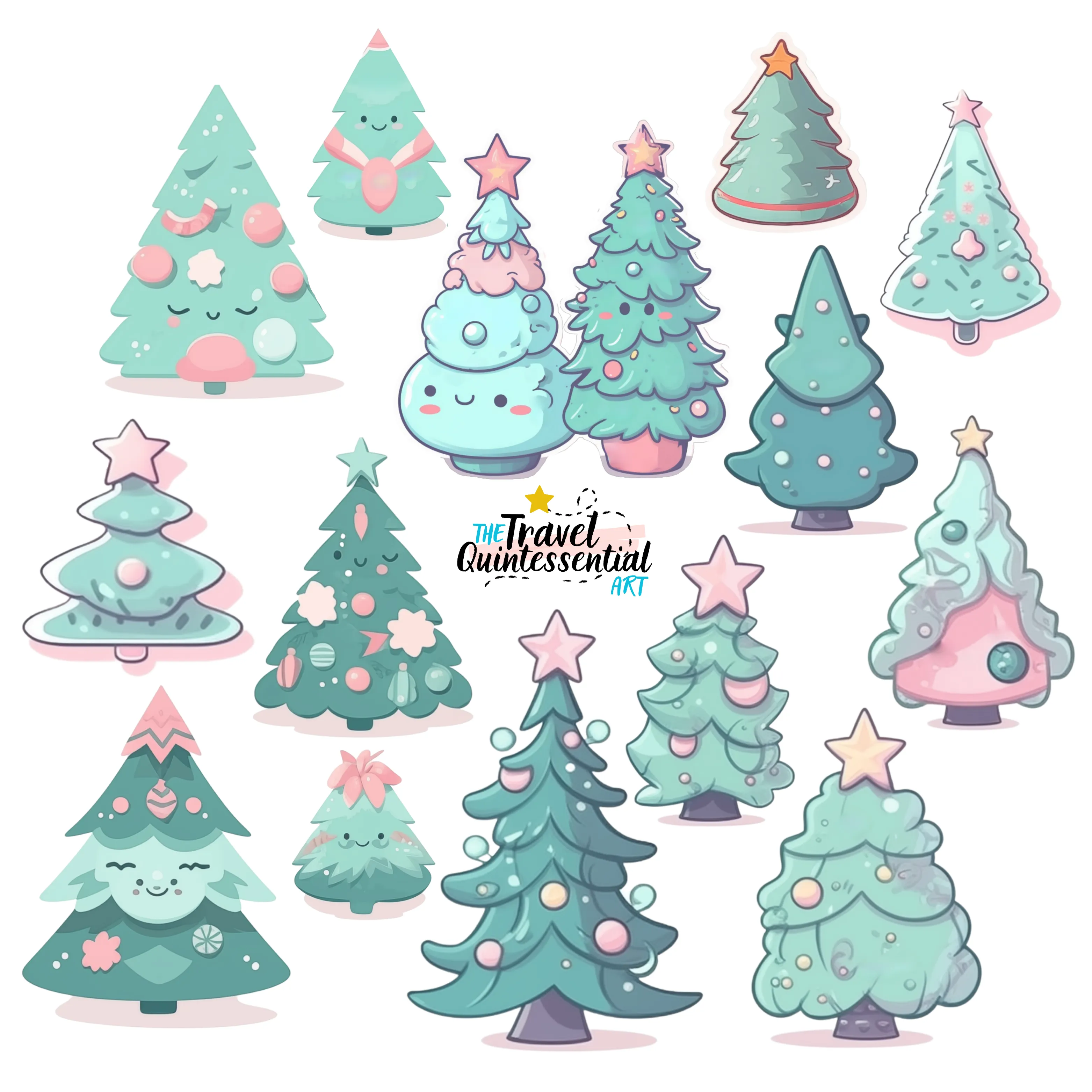 Christmas Trees Clip Art SETXMAS003