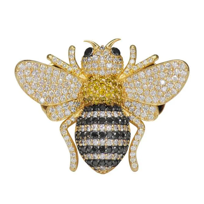 CJ19436 - CUSTOM DIAMOND BEE RING