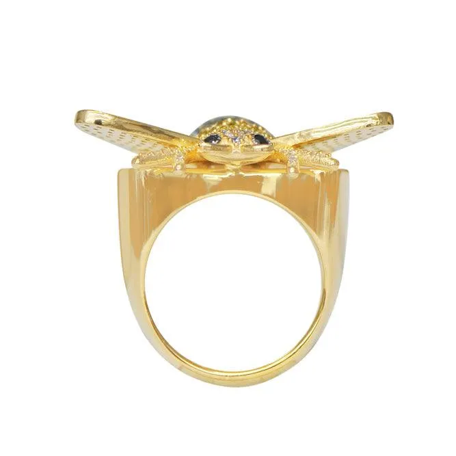 CJ19436 - CUSTOM DIAMOND BEE RING