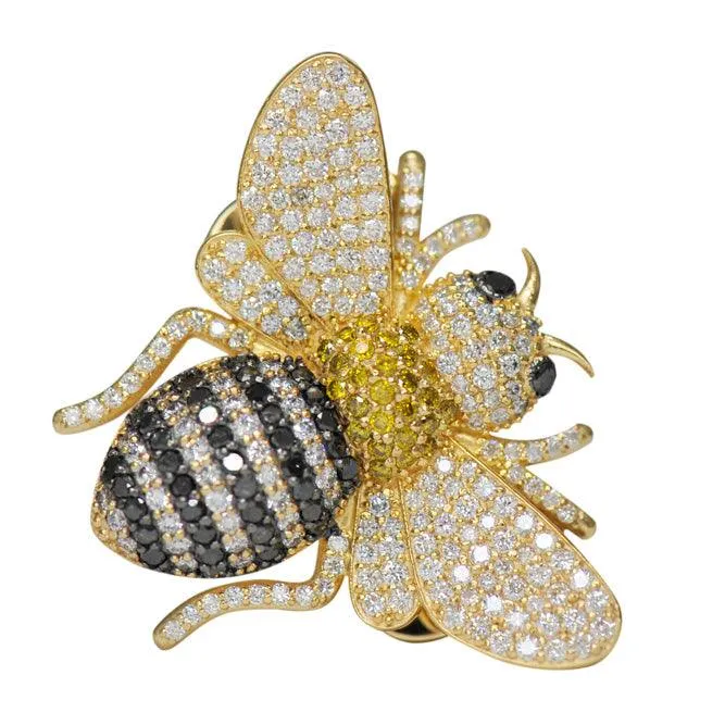 CJ19436 - CUSTOM DIAMOND BEE RING