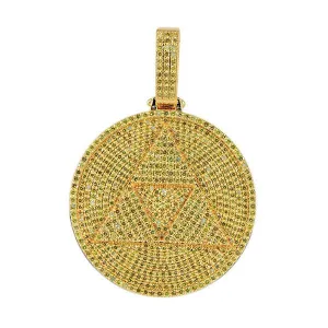CJ3722 - Custom Diamond Trillion Triangle Triforce Pendant