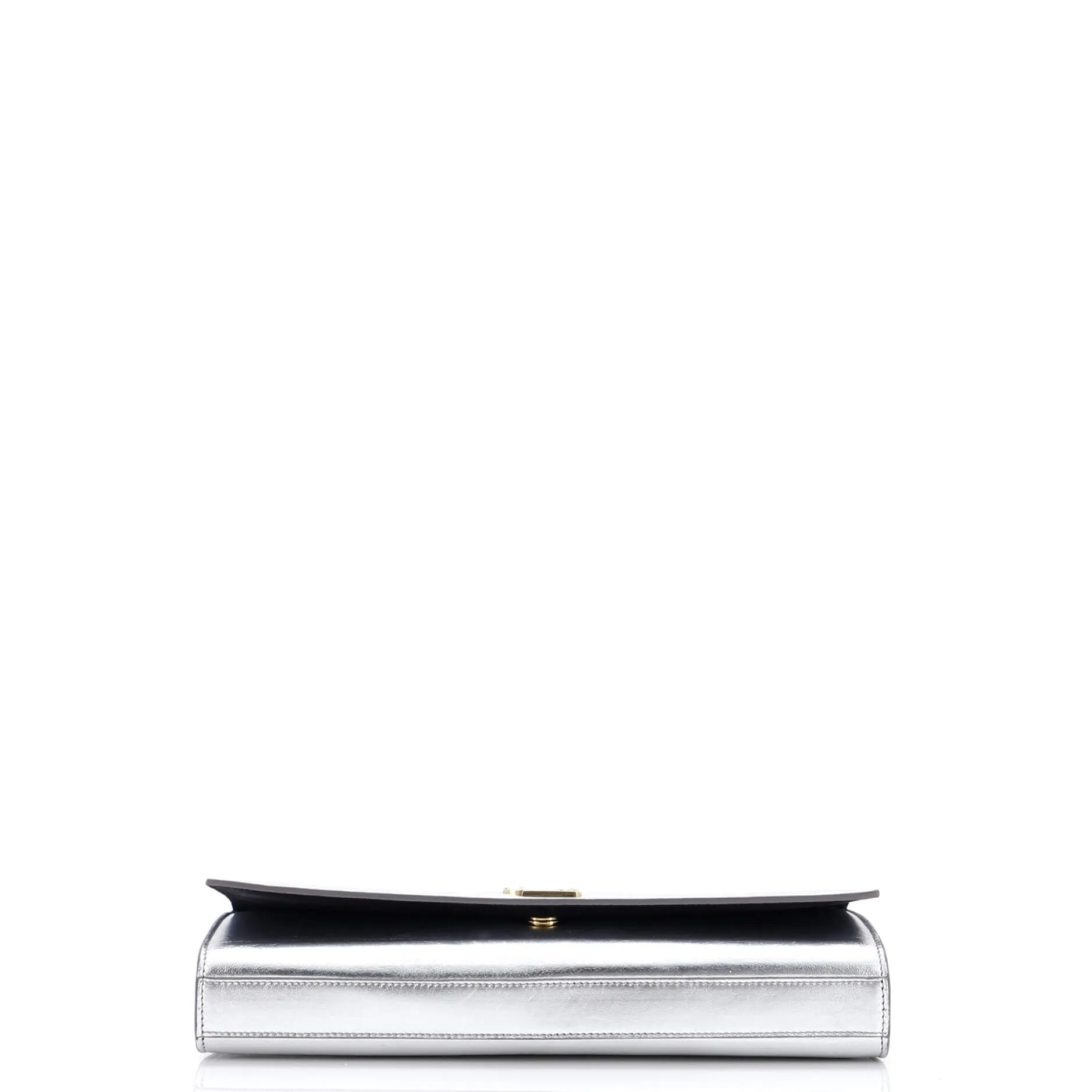 Classic Monogram Clutch Metallic Calfskin Long