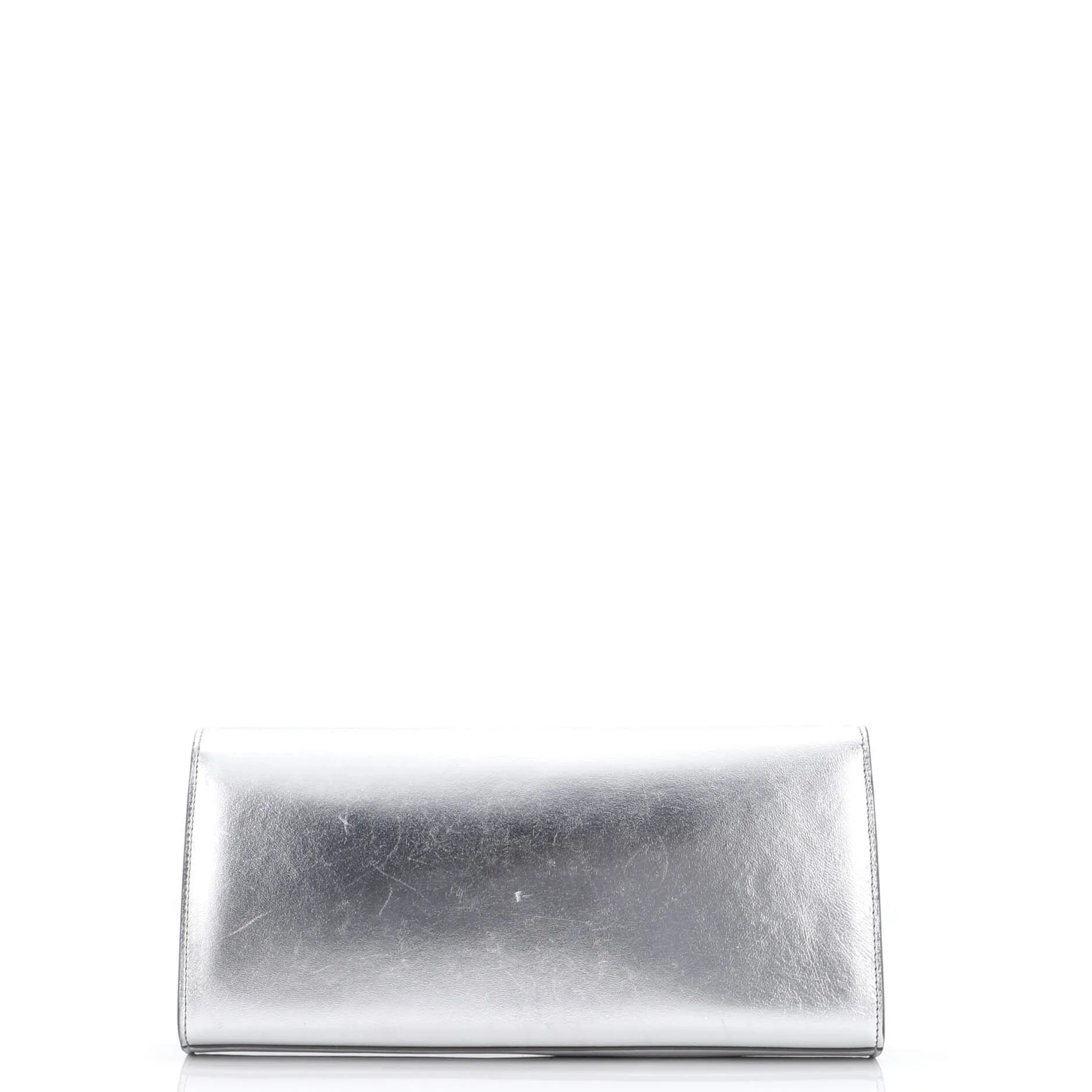 Classic Monogram Clutch Metallic Calfskin Long