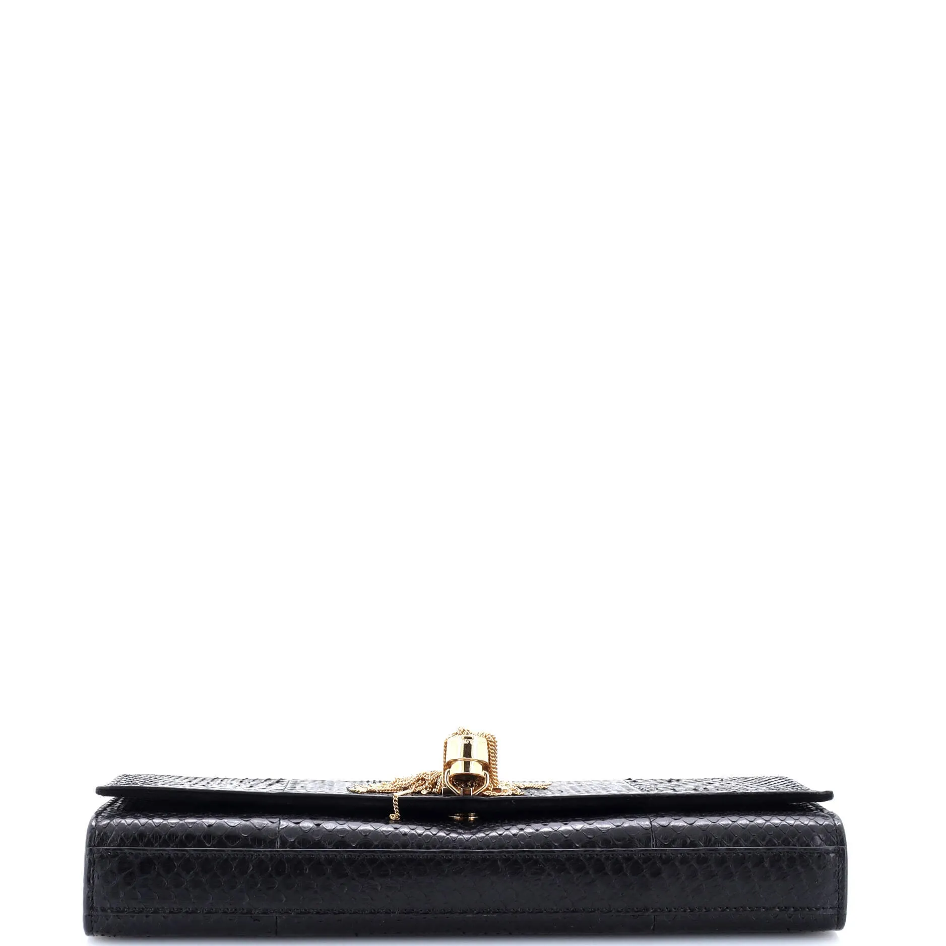Classic Monogram Tassel Clutch Python Long