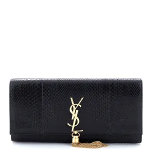 Classic Monogram Tassel Clutch Python Long