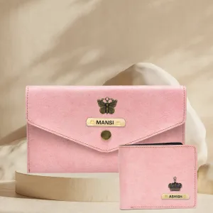 Classy Minimal Clutch   Classy Men's Wallet | Couple Gifts - Pink
