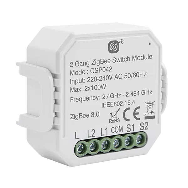 Click CSP042 Smart Plus 2 x 100W 2 Gang Smart Switching Receiver