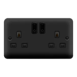 Click Deco Plus DPMB30536BK Ingot 13A 2G RF Smart Socket - Matt Black (Black)