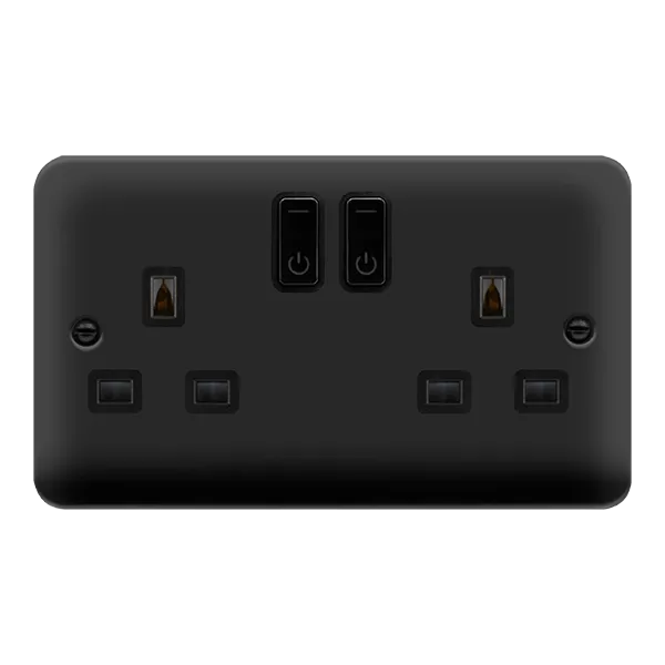 Click Deco Plus DPMB30536BK Ingot 13A 2G RF Smart Socket - Matt Black (Black)