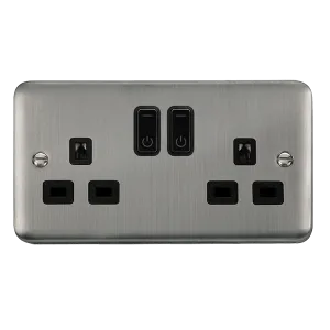 Click Deco Plus DPSS30536BK Ingot 13A 2G RF Smart Socket - Stainless Steel (Black)