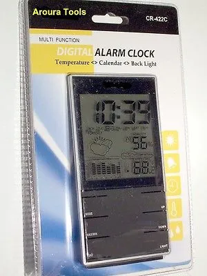 CLOCK DIGITAL WITH ALARM / CALENDAR / WEATHER FORECAST FUNCTIONS - NEW.