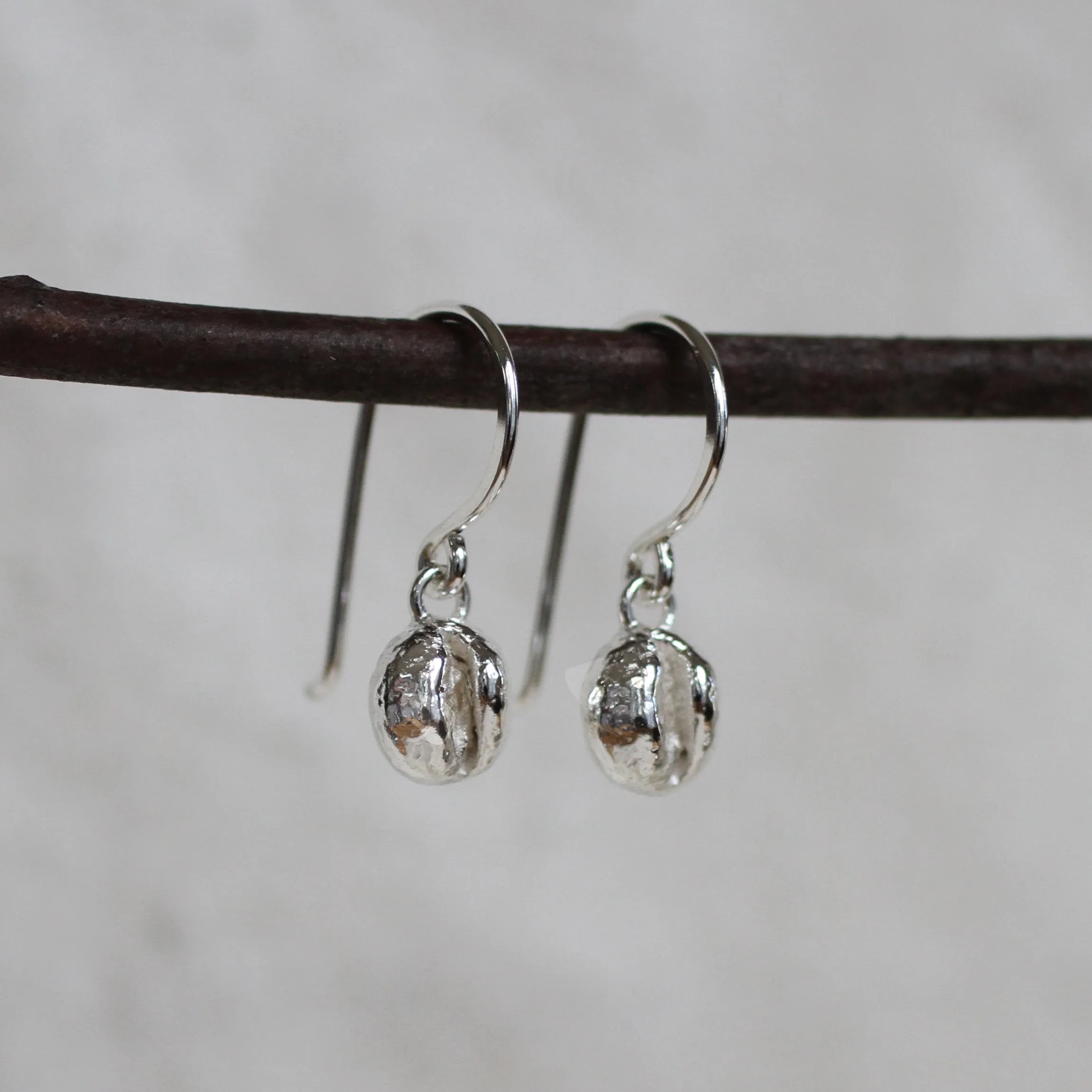coffee peaberry earrings