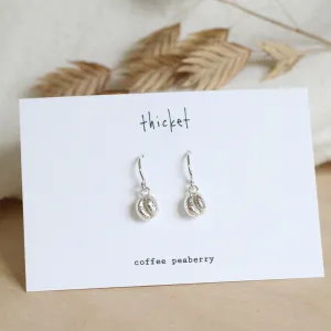 coffee peaberry earrings