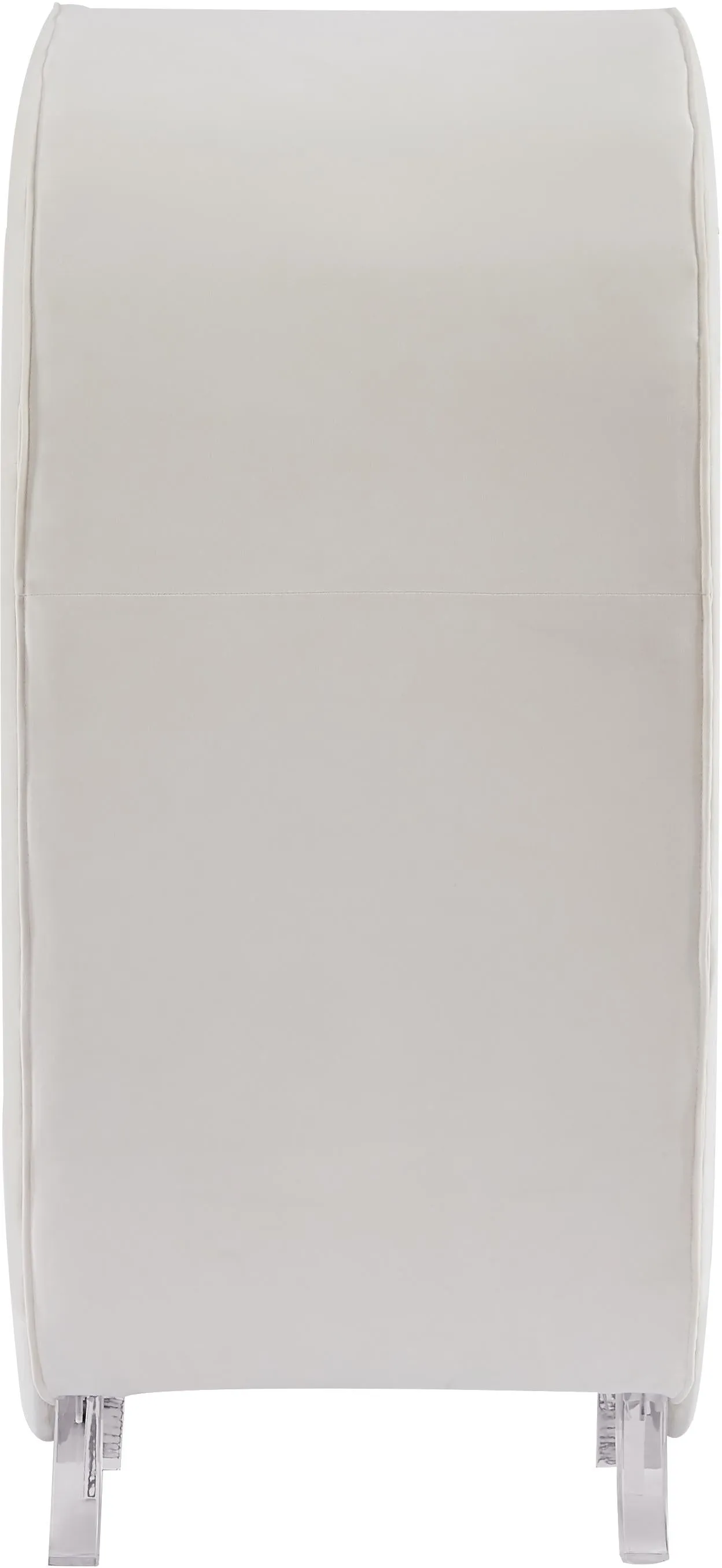 Crescent Cream Velvet Accent Chair
