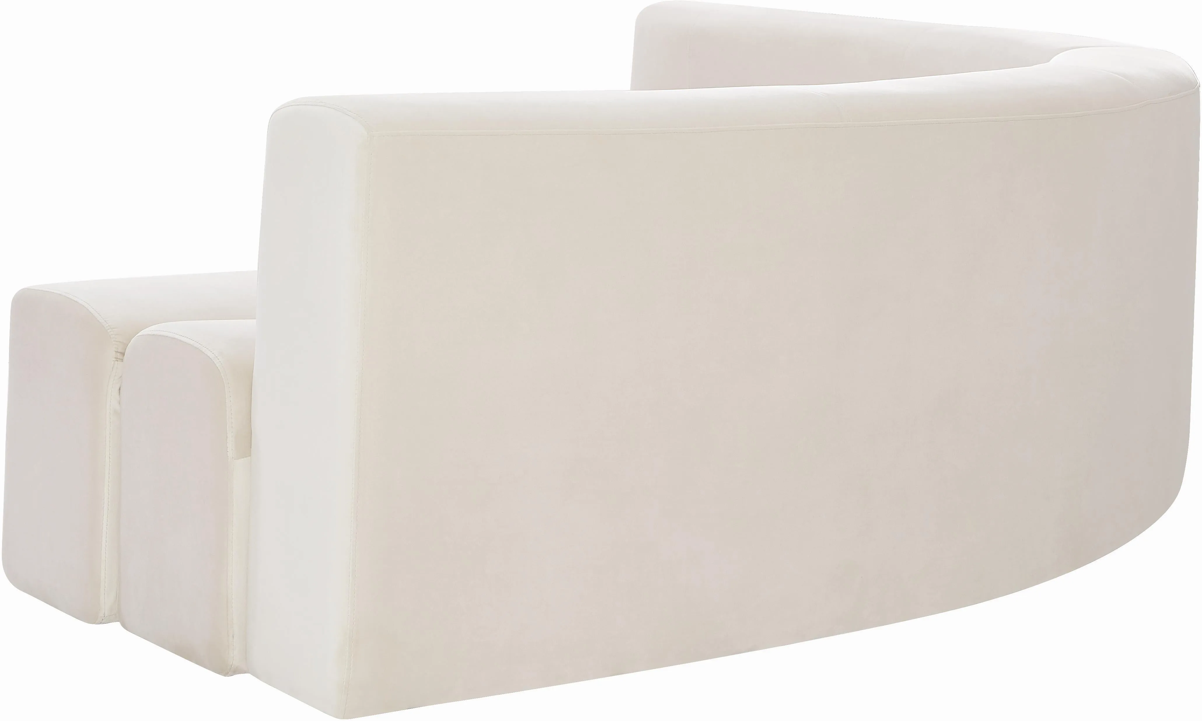 Curl Cream Velvet 2pc. Sectional