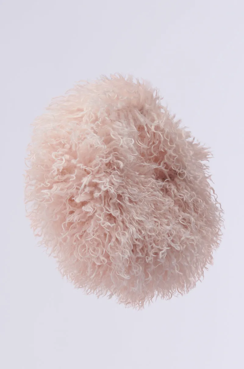 CURLY Q FAUX FUR PURSE