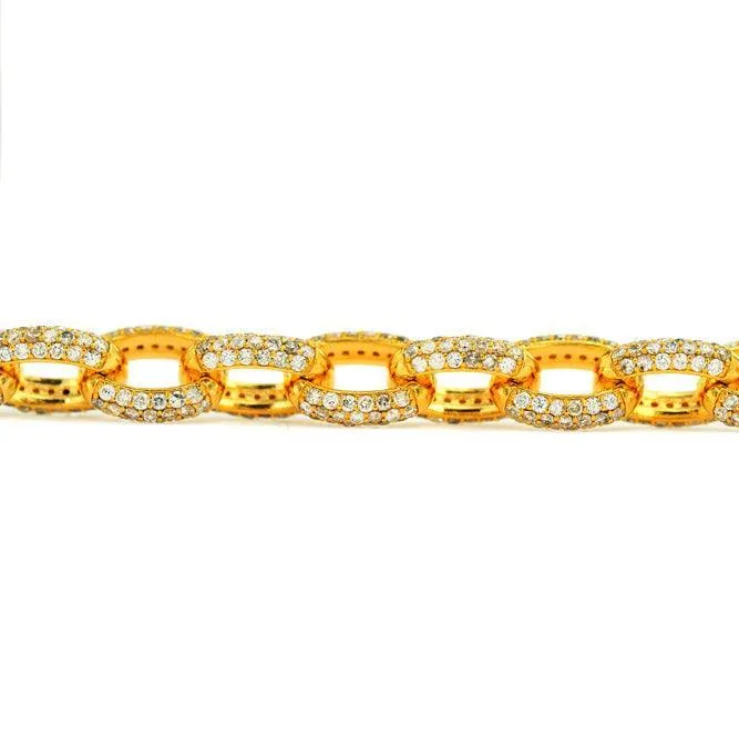 Custom DIAMOND CABLE LINK CHAIN with Diamond Barrel Lock