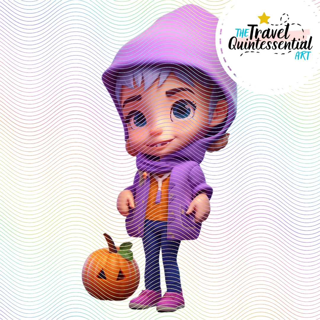 Cute Halloween Kids - Digital Art SETKID002
