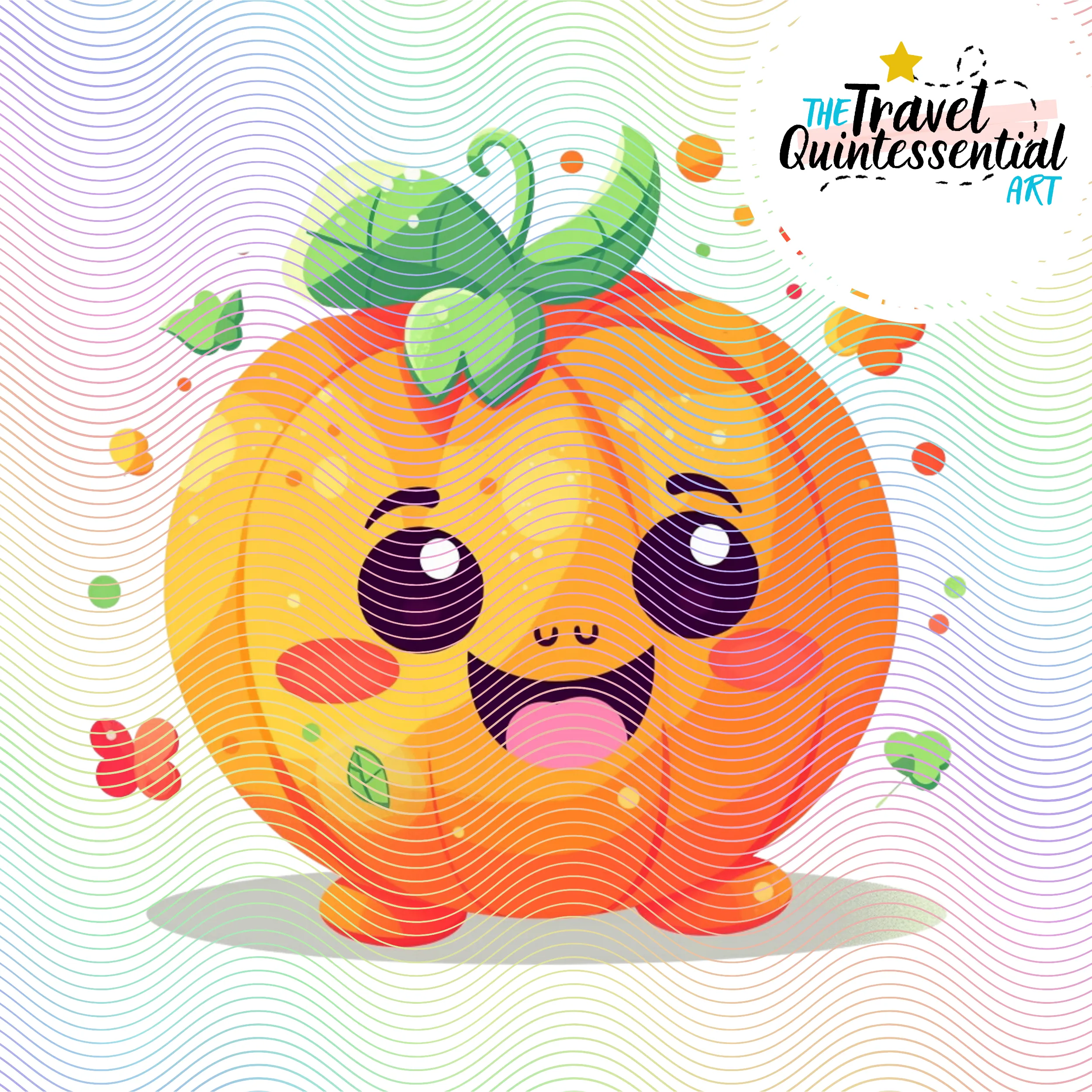 Cute Halloween Pumpkin Characters - Digital Art SETPK001