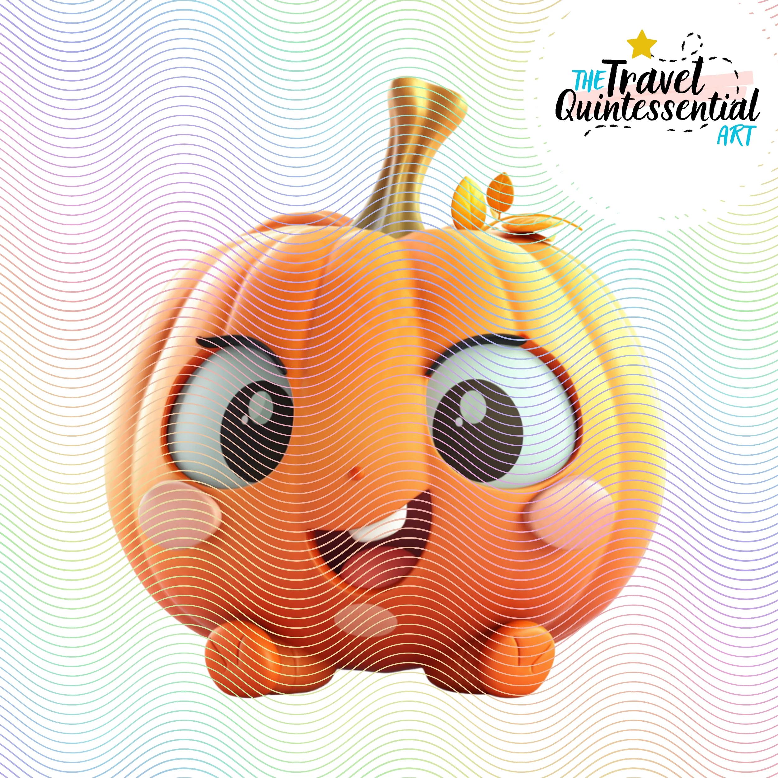 Cute Halloween Pumpkin Characters - Digital Art SETPK001