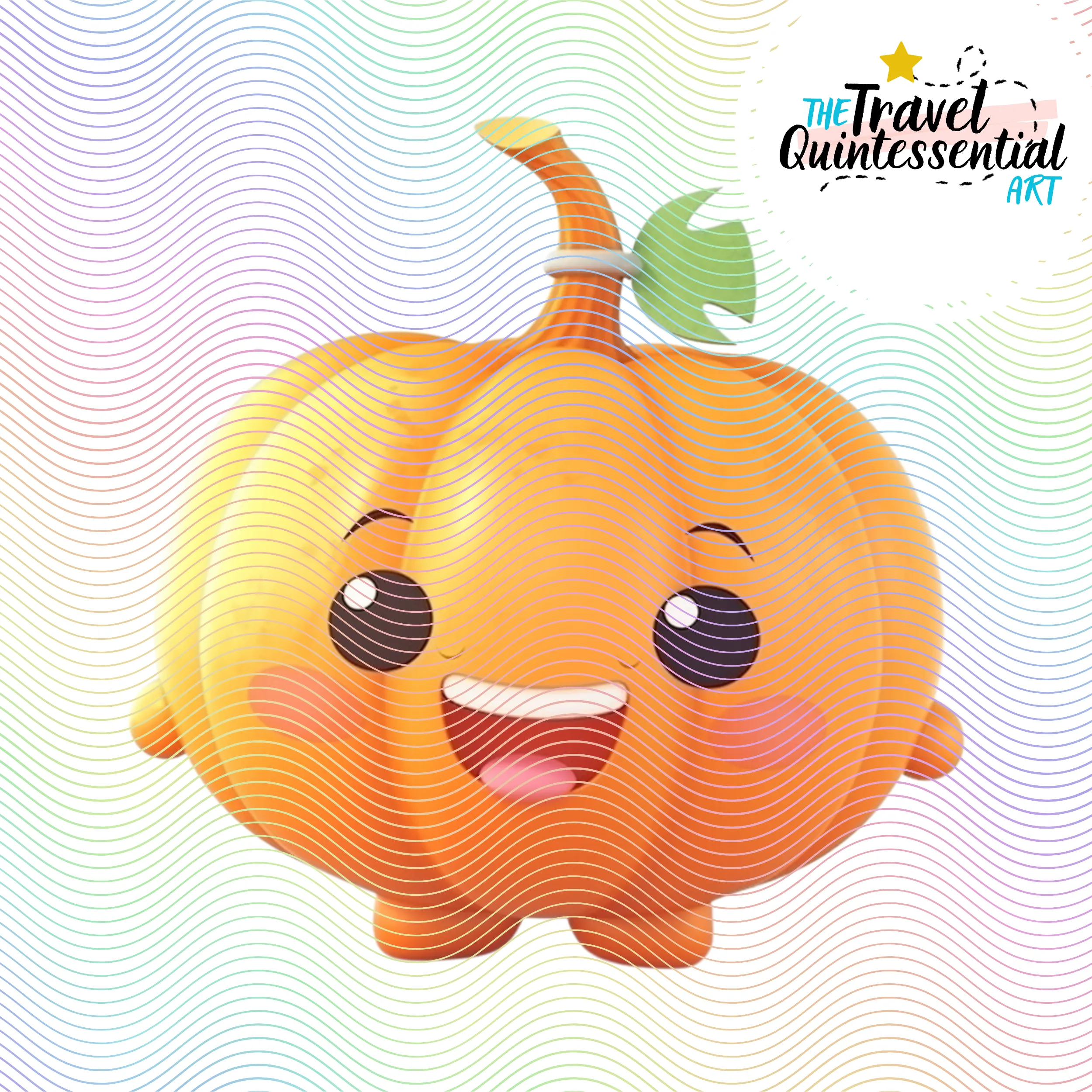 Cute Halloween Pumpkin Characters - Digital Art SETPK001