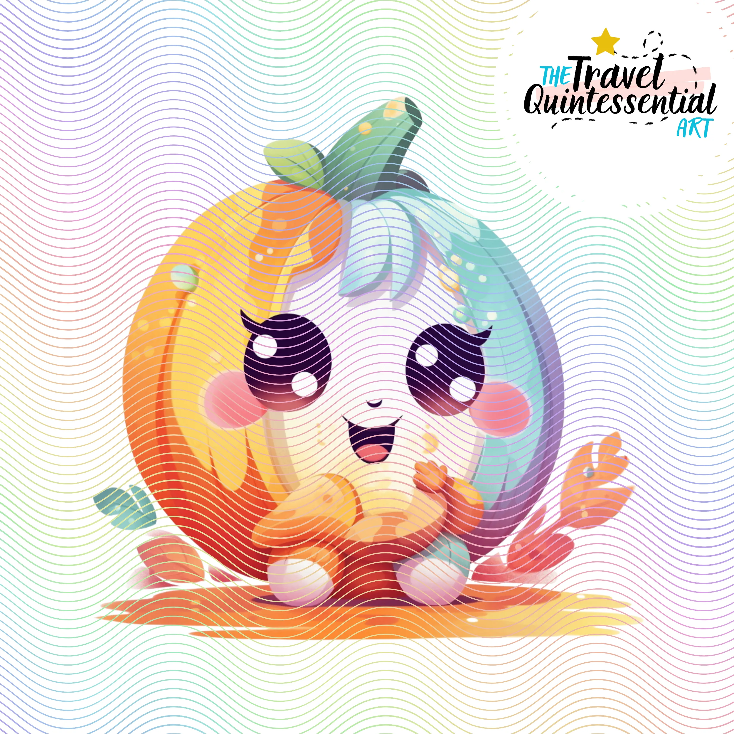 Cute Halloween Pumpkin Characters - Digital Art SETPK001