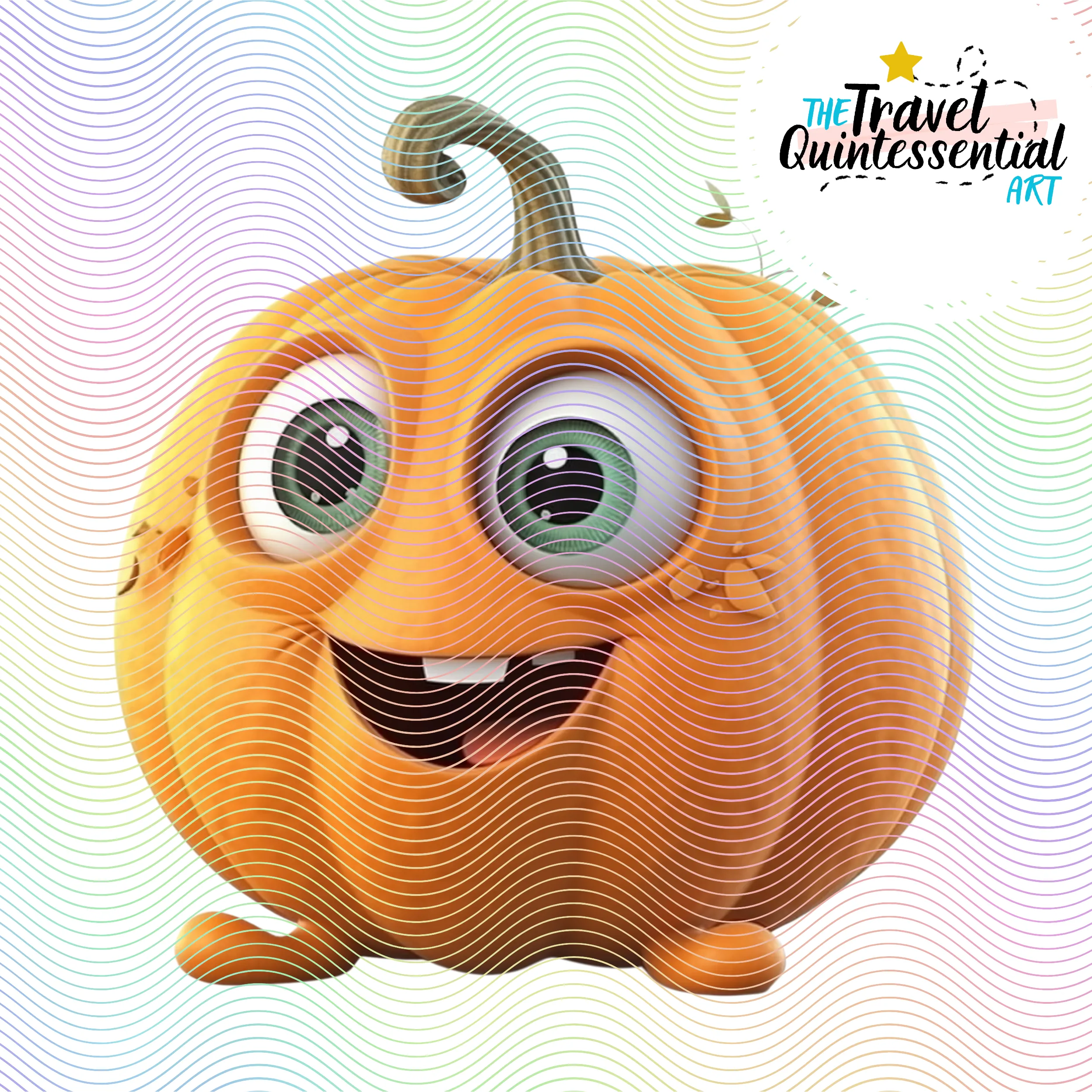 Cute Halloween Pumpkin Characters - Digital Art SETPK001