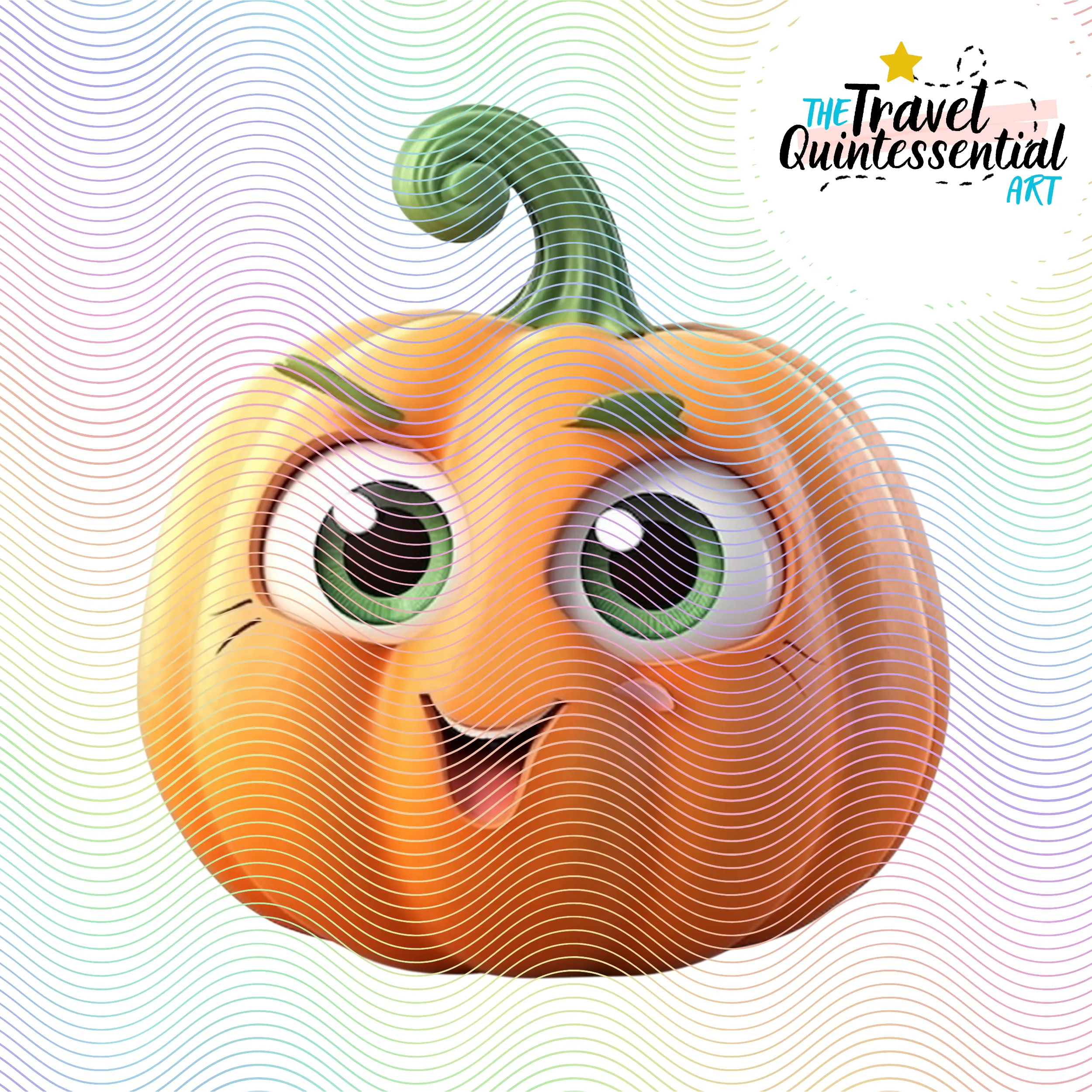 Cute Halloween Pumpkin Characters - Digital Art SETPK001