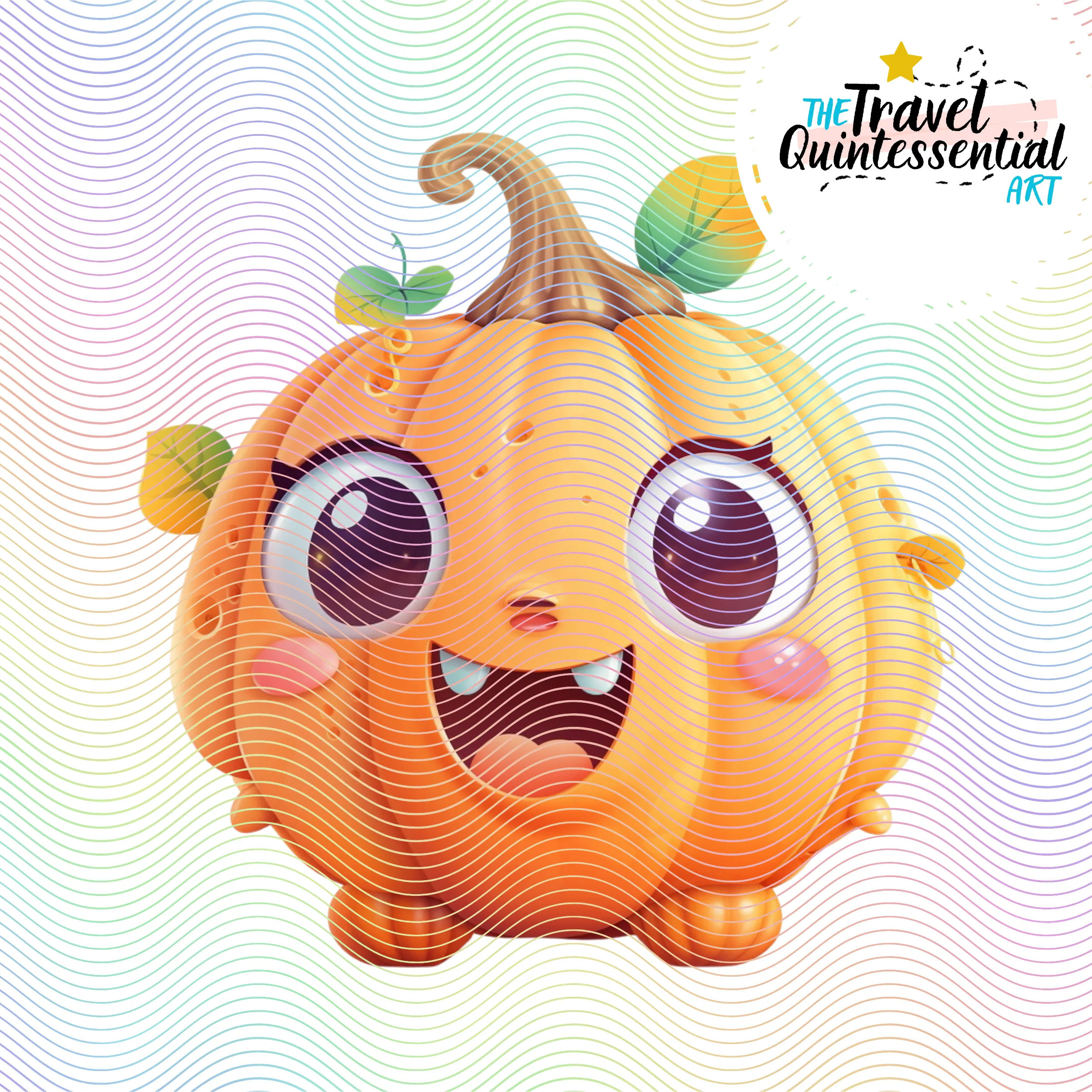 Cute Halloween Pumpkin Characters - Digital Art SETPK001