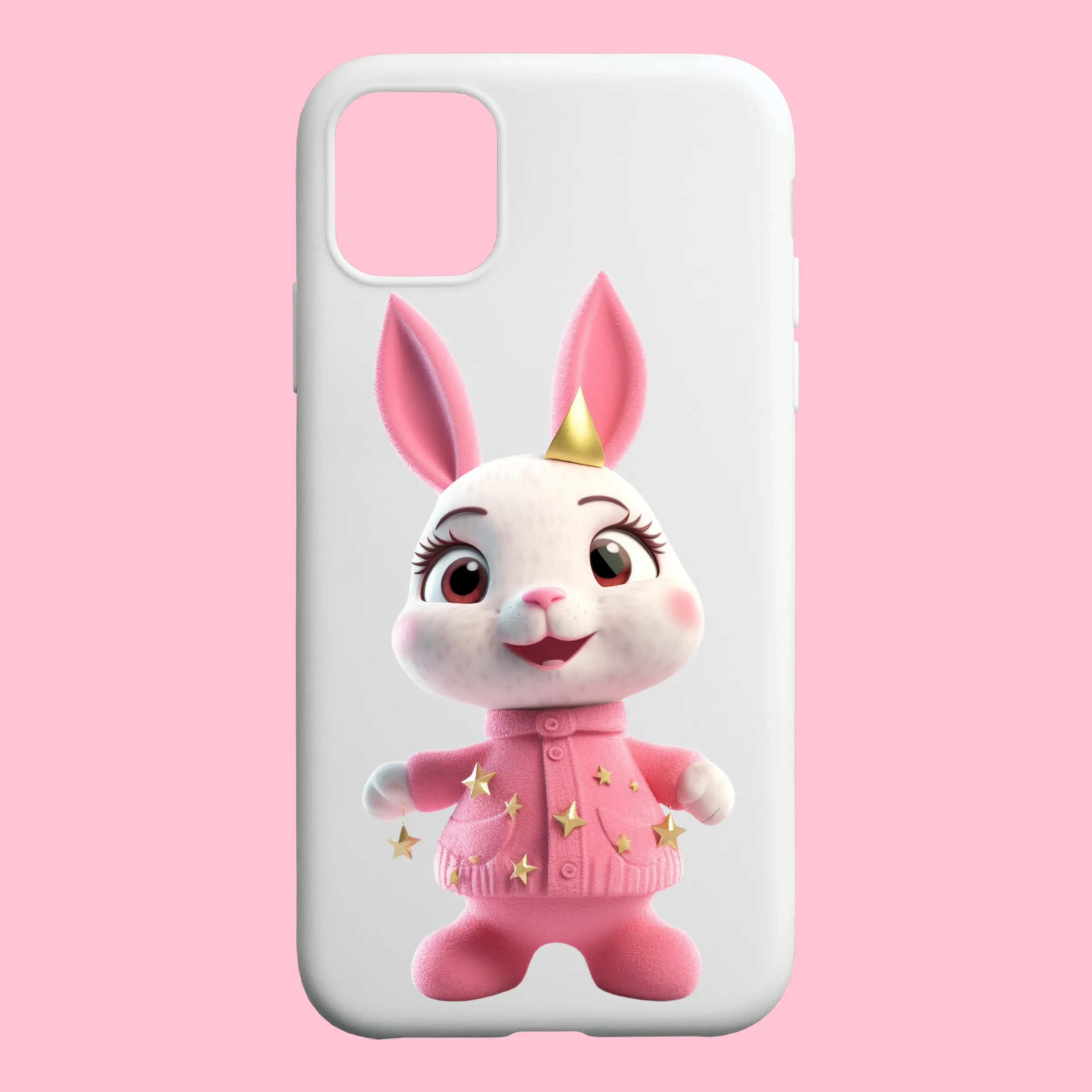 Cute Rabbits in Pink Outfits Digital Art SETRAB001