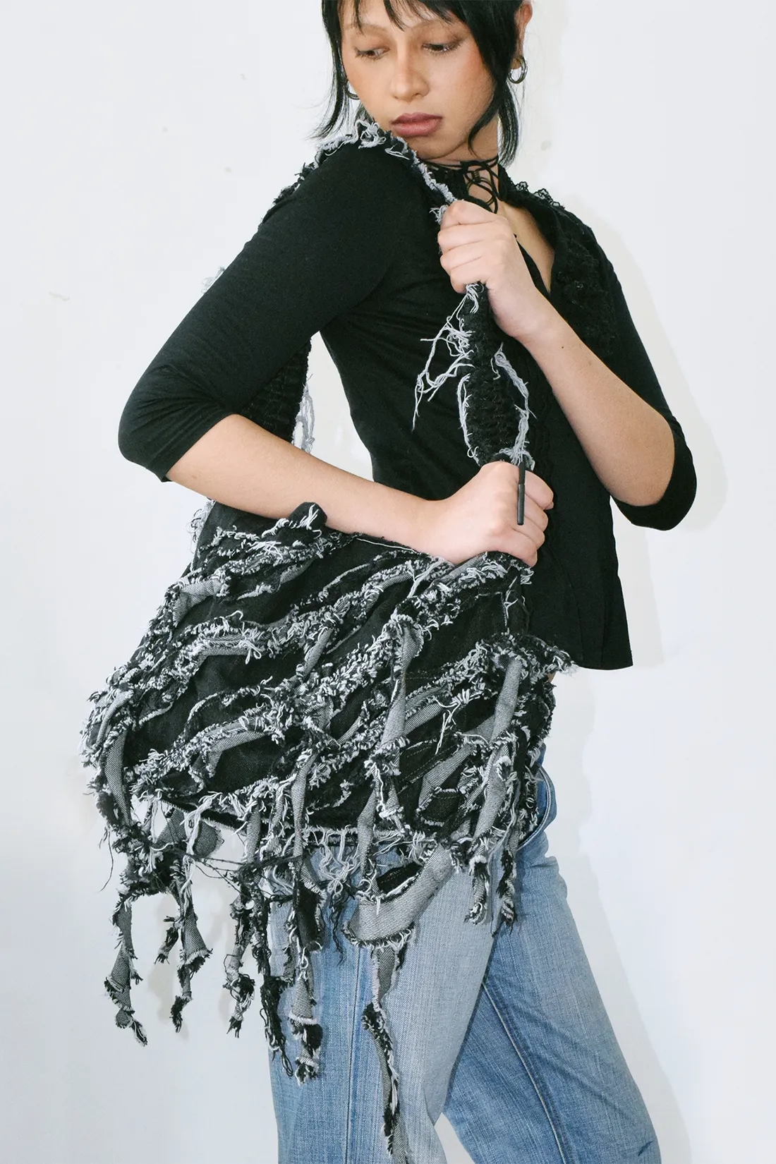 D33 Denim Bag in Black