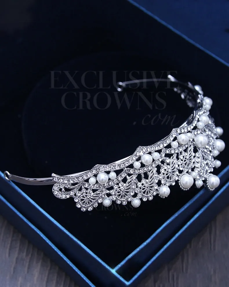 Dana Pearls & Hearts Wedding Tiara