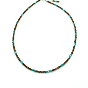 Dark Desert Sand Beaded Necklace