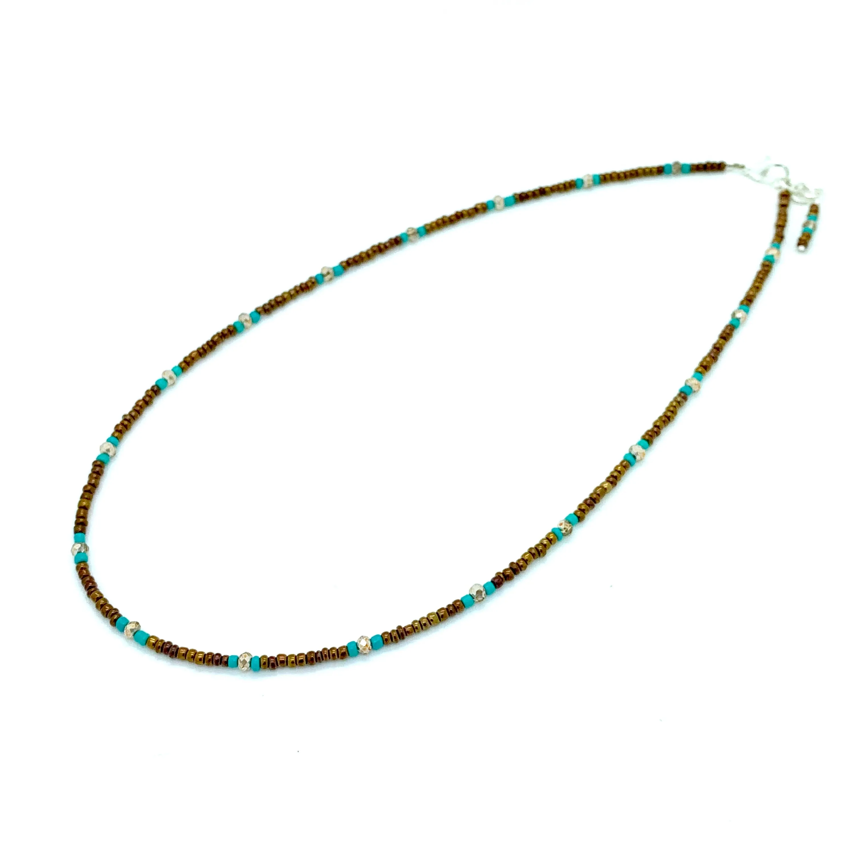 Dark Desert Sand Beaded Necklace